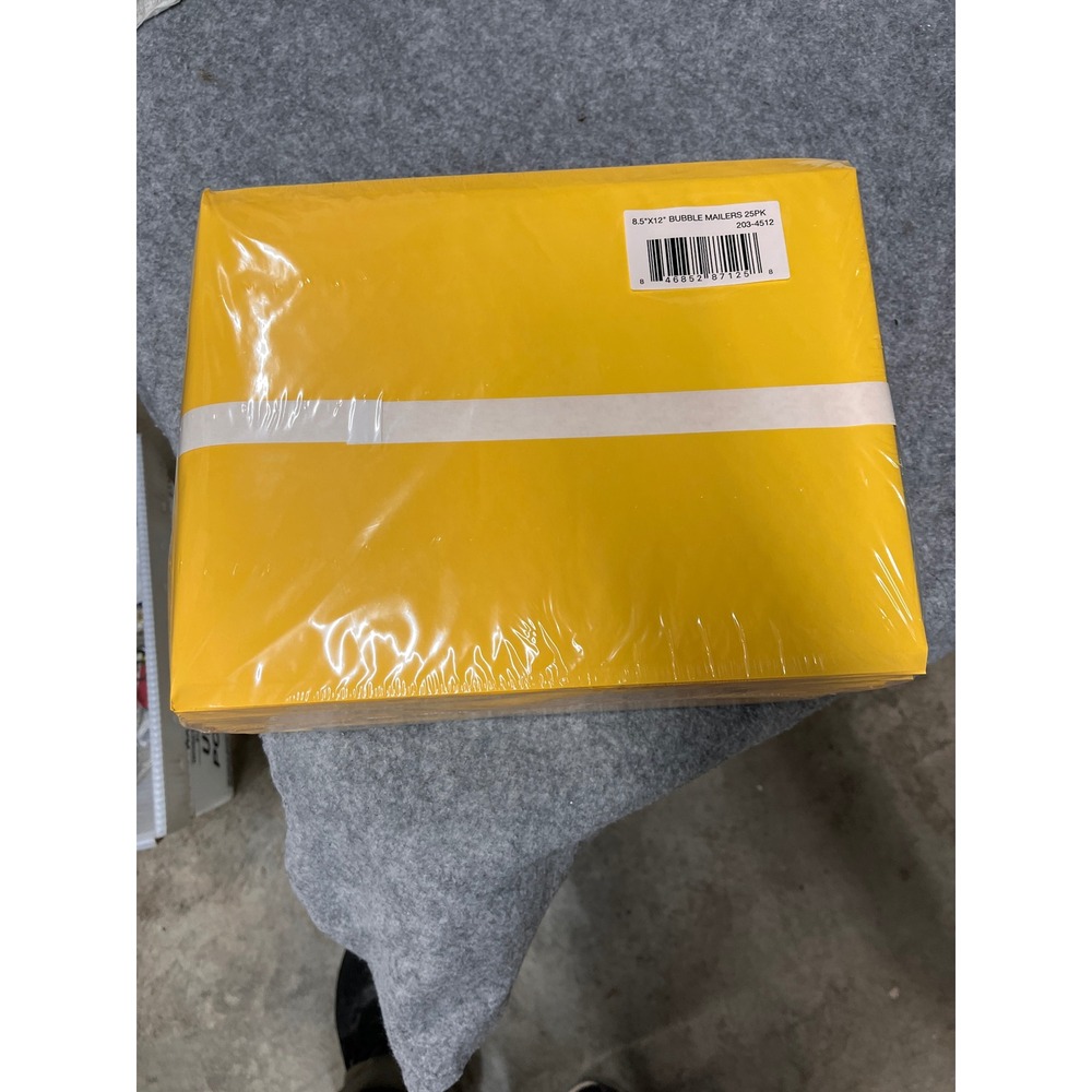 8.5" x 12" Bubble Mailers Yellow NEW 25 Pack 8.5x12